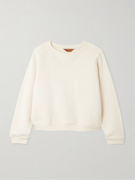 Jamie Haller Tops - JAMIE HALLER The Daily cotton-terry sweatshirt in Ecru - size S